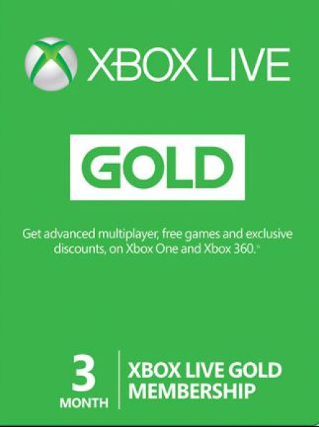 Xbox Live GOLD Subscription Card 3 Months Xbox Live EUROPE Xbox Live GOLD Subscription Card 3 Months Xbox Live EUROPE