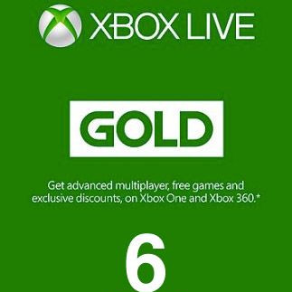 Xbox Live GOLD Subscription Card - 6 Months Xbox Live - EUROPE
