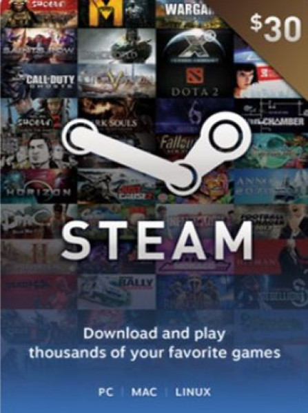 Steam Gift Card 30 USD - Steam Key - United States Steam Gift Card 30 USD - Steam Key - United States