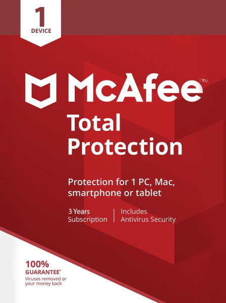 McAfee Total Protection 1 Device 3 Years Multidevice Key GLOBAL McAfee Total Protection 1 Device 3 Years Multidevice Key GLOBAL