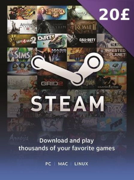 Steam Gift Card 20 GBP - Steam Key - United Kingdom Steam Gift Card 20 GBP - Steam Key - United Kingdom