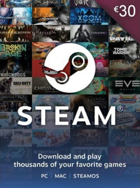 Steam Gift Card 30 EUR - Steam Key - Europe Steam Gift Card 30 EUR - Steam Key - Europe