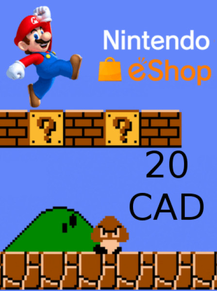 Nintendo eShop Gift Card 20 CAD - Nintendo Key - Canada Nintendo eShop Gift Card 20 CAD - Nintendo Key - Canada
