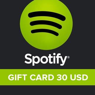 Spotify Gift Card 30 USD - Spotify Key - UNITED STATES