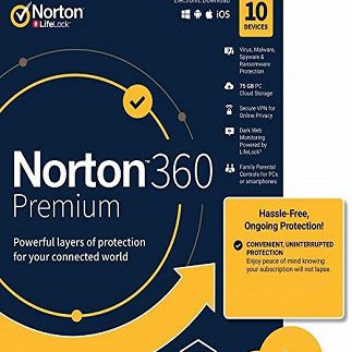 Norton 360 Premium + 75 GB Cloud Storage (10 Devices, 1 Year) - Key - EUROPE