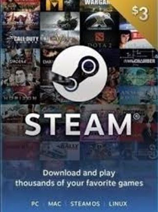 Steam Gift Card 3 USD - Steam Key - United States