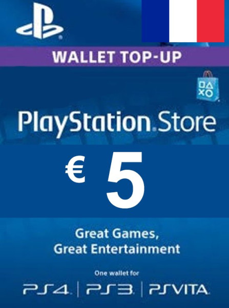 Playstation Network Gift Card 5 EUR - PSN France Playstation Network Gift Card 5 EUR - PSN France