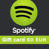 Spotify Gift Card 60 EUR - Spotify Key - GERMANY Spotify Gift Card 60 EUR - Spotify Key - GERMANY