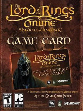 Lord of the Rings Online Time Card Prepaid 60 Days LOTRO EUROPE