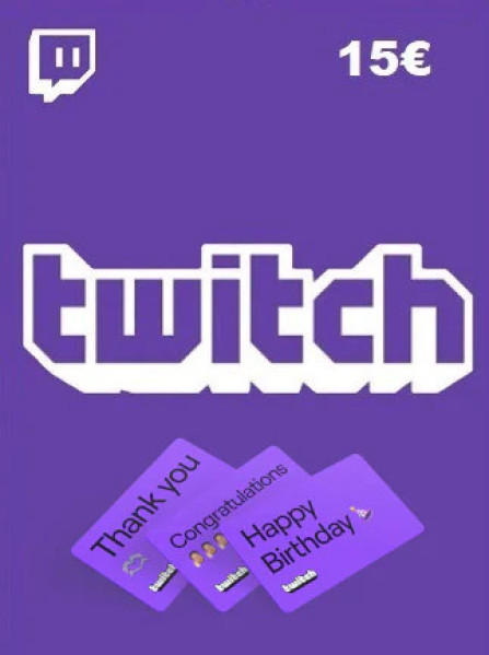 Twitch Gift Card 15 EUR - twitch Key - EUROPE Twitch Gift Card 15 EUR - twitch Key - EUROPE