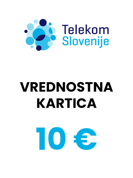 Telekom Slovenija vrednostna kartica 10 € (EUR) Telekom Slovenija vrednostna kartica 10 € (EUR)