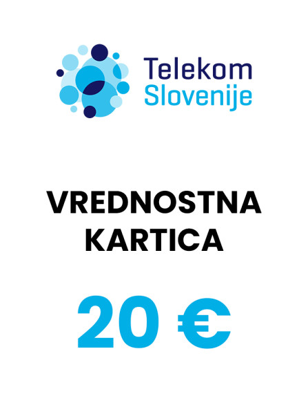 Telekom Slovenija vrednostna kartica 20 € (EUR) Telekom Slovenija vrednostna kartica 20 € (EUR)