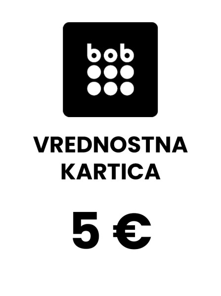 Govori BOB Slovenija vrednostna kartica 5 € (EUR) Govori BOB Slovenija vrednostna kartica 5 € (EUR)
