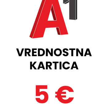 A1 Slovenija vrednostna kartica 5 € (EUR)