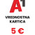 A1 Slovenija vrednostna kartica 5 € (EUR)