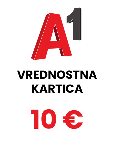 A1 Slovenija vrednostna kartica 10 € (EUR) A1 Slovenija vrednostna kartica 10 € (EUR)