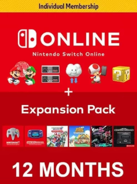 Nintendo Switch Online Individual Membership 12 Months + Expansion Pack | Nintendo eShop Key | EUROPE Nintendo Switch Online Individual Membership 12 Months + Expansion Pack | Nintendo eShop Key | EUROPE