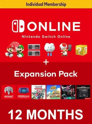 Nintendo Switch Online Family Membership 12 Months + Expansion Pack | Nintendo eShop Key | EUROPE
