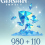 Genshin Impact 980 + 110 Genesis Crystals - GalaxyLink Key - GLOBAL